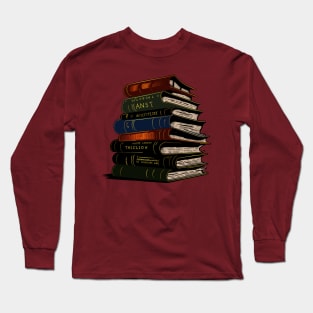 Antique Book Stack Long Sleeve T-Shirt